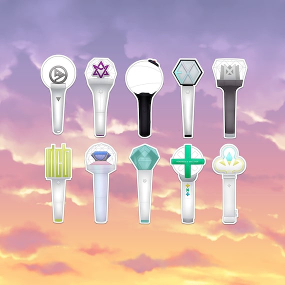 Kpop Boy Group Lightstick Star Holo Vinyl Stickers A.C.E Astro BTS