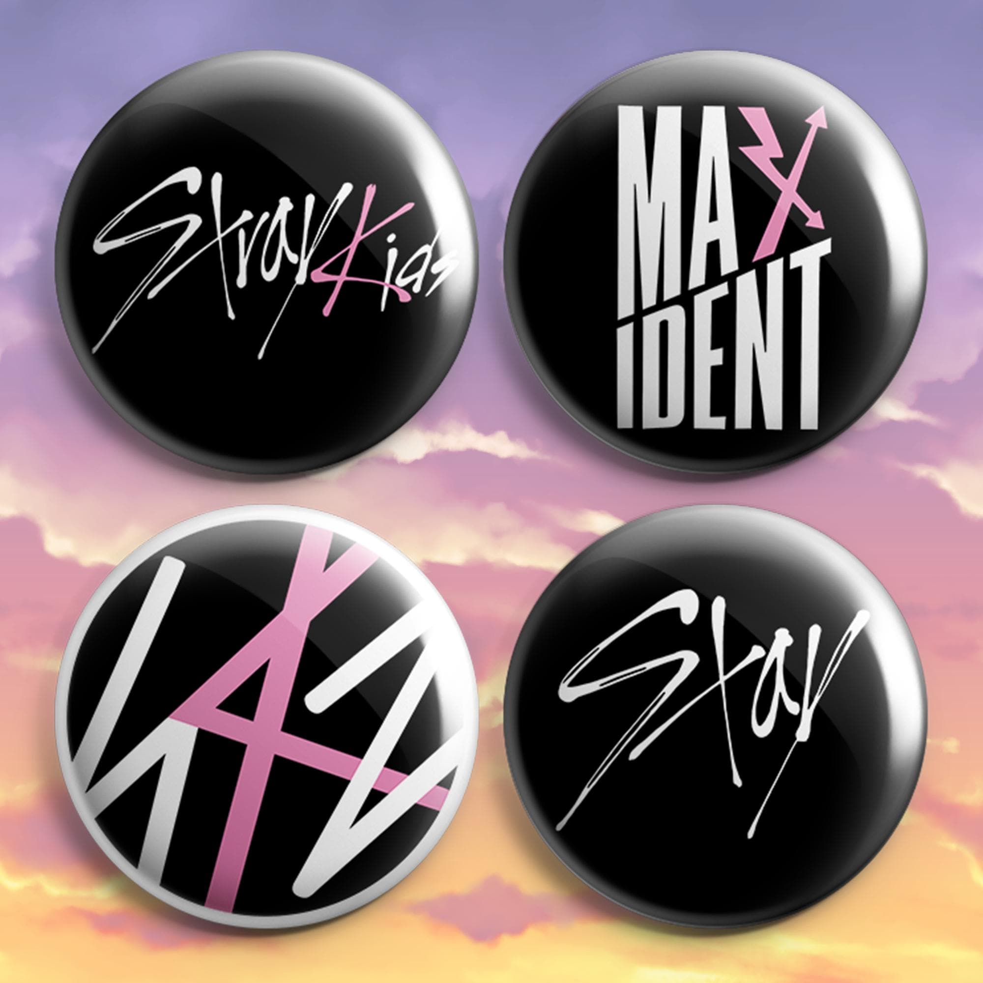 Stray Kids Maxident Kpop Pinback Button Badge SKZ Logo Designs - Etsy