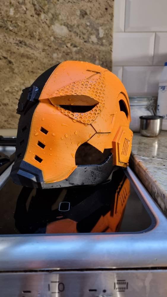 Bare print deathstroke helmet / mask / adult size 24"-25" villain mask / wearable or display piece . slade wilson/deathstroke costume