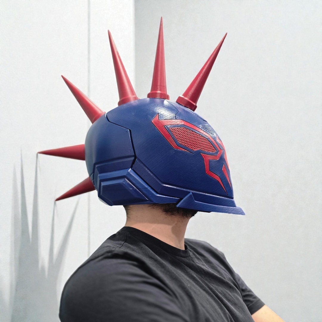 Spider Riders Mask Spider-punk 2099 Mask — Cosplay Helmet Kit With Magnetic Back Punk ...