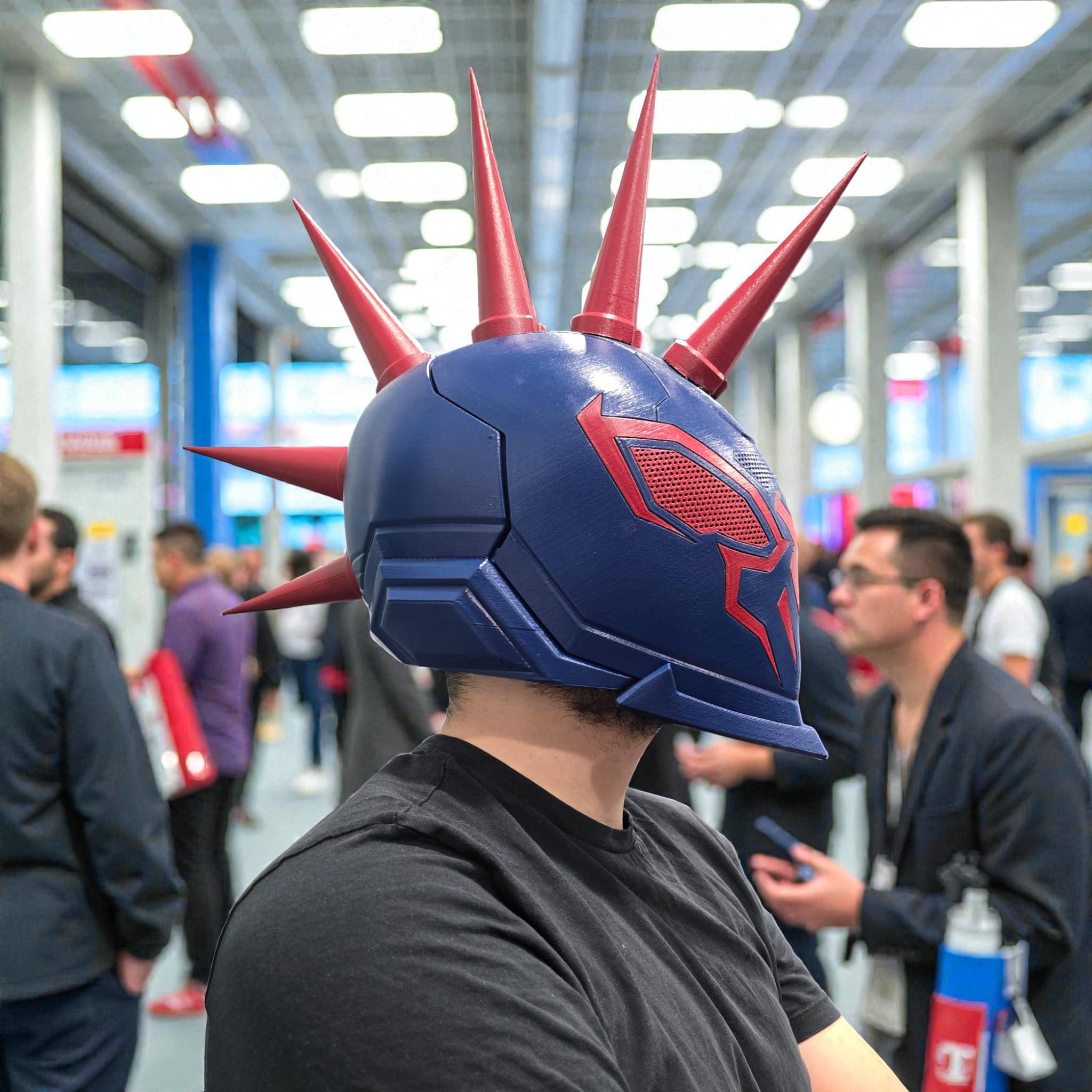Spider Riders Mask Spider-punk 2099 Mask — Cosplay Helmet Kit With Magnetic Back Punk ...