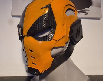 Deathstroke Mask - Cosplay Helmet with Cold Military Design - Wearable Slade Wilson Armor Mask - Tactical Adult Villain Prop