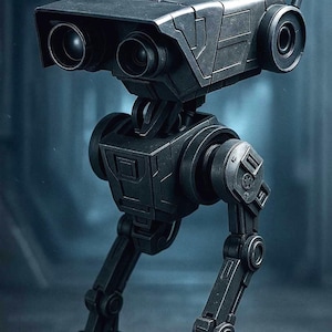 Figura di droide stampata in 3D - Modello di esposizione di robot scout personalizzato ispirato alla fantascienza (kit fai da te) modello di carta per bambini assemblato 10" spedizione gratuita stampa