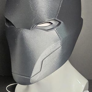 Free shipping! Red hood helmet bare print !! Jason Todd inspired wearable red hood mask with fabric texture for realistic look of the mask!