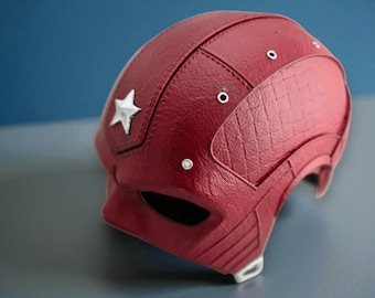 Red guardian full scale thunderbolts helmet replica with magnetic detachable back