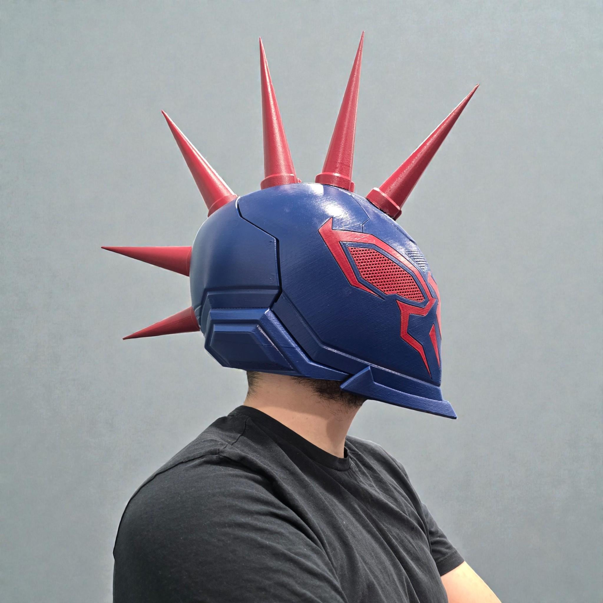 Spider Riders Mask Spider-punk 2099 Mask — Cosplay Helmet Kit With Magnetic Back Punk ...