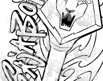 KPOP DEMON HUNTERS | Saja Boys Light Stick Coloring Page