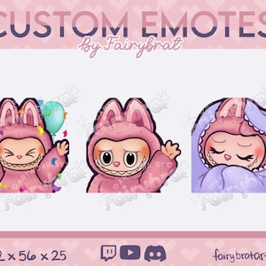 Lychee Berry Labubu | Emotes for Twitch | Discord | YouTube | Cute Emoji | THE MONSTERS