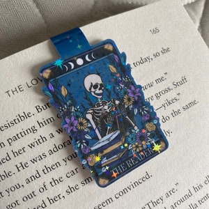 The Reader Tarot Card Magnetic Bookmark, The Reader Magnetic Bookmark, Holographic Bookmark, Bookish Gift, Page Marker, Halloween Bookmark