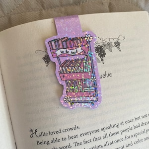 TBR カート マグネットブックマーク、手作りブックマーク、ユニークなブックマーク、読書好きへのギフト、エンドレス TBR、To Be Read ブックマーク、To Be Read カート