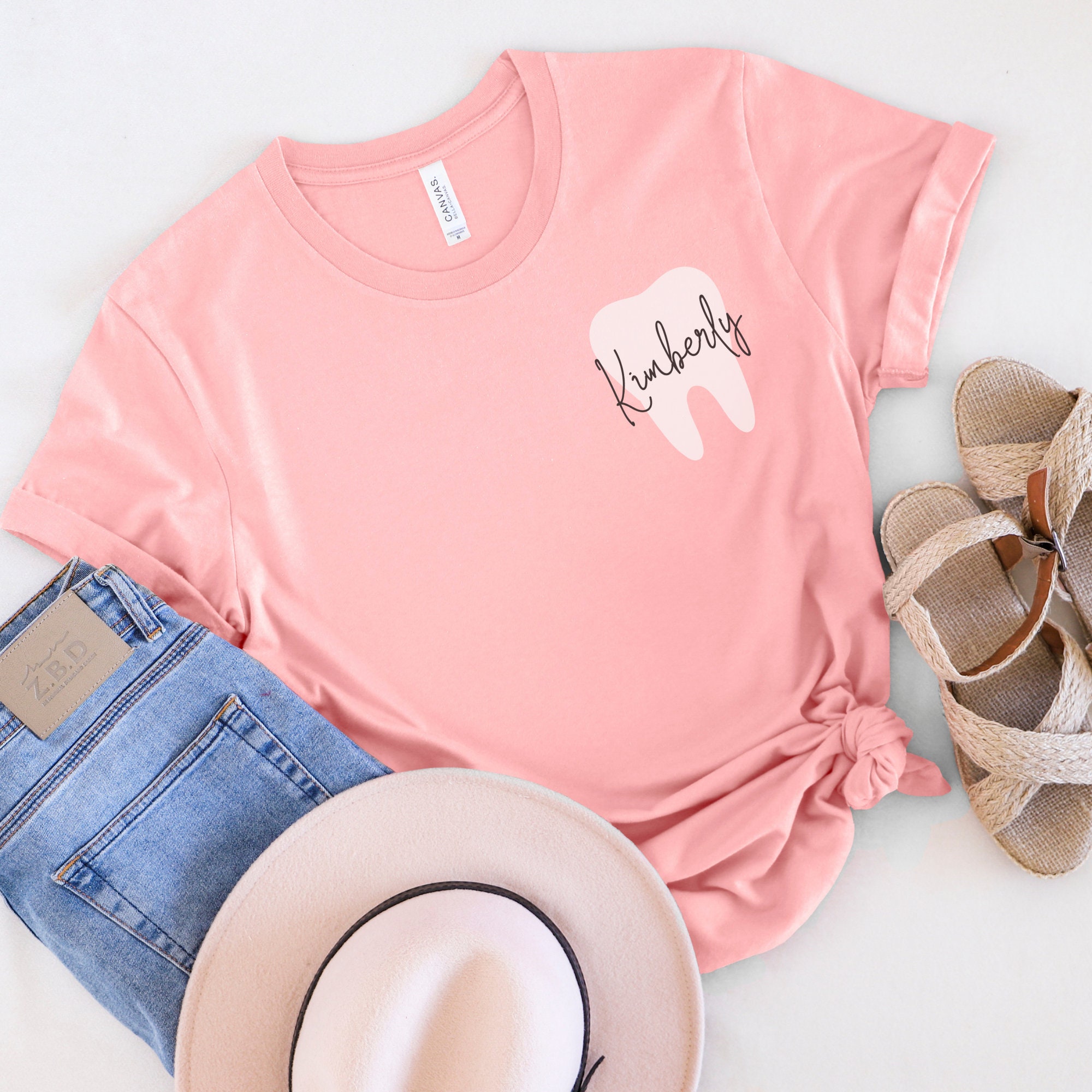 Custom Name Dentist Shirt Dental Hygienist Tshirt Gift for Etsy