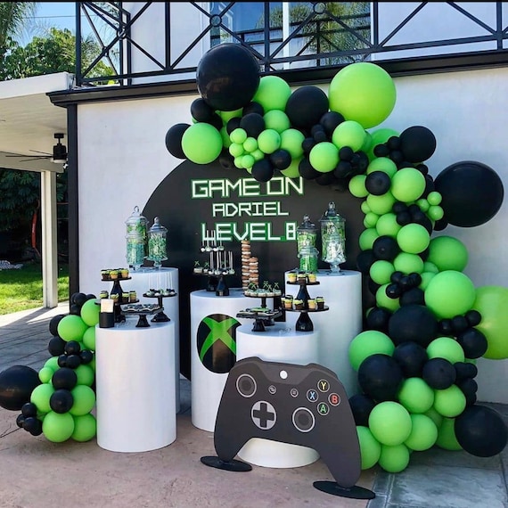 Green and Black Balloons/ Minecraft Balloons/ Gamer Balloons/ Party  Balloons/ Boy Party/ Boy Birthday/ Party Balloons/ Balloon Arch Kit 