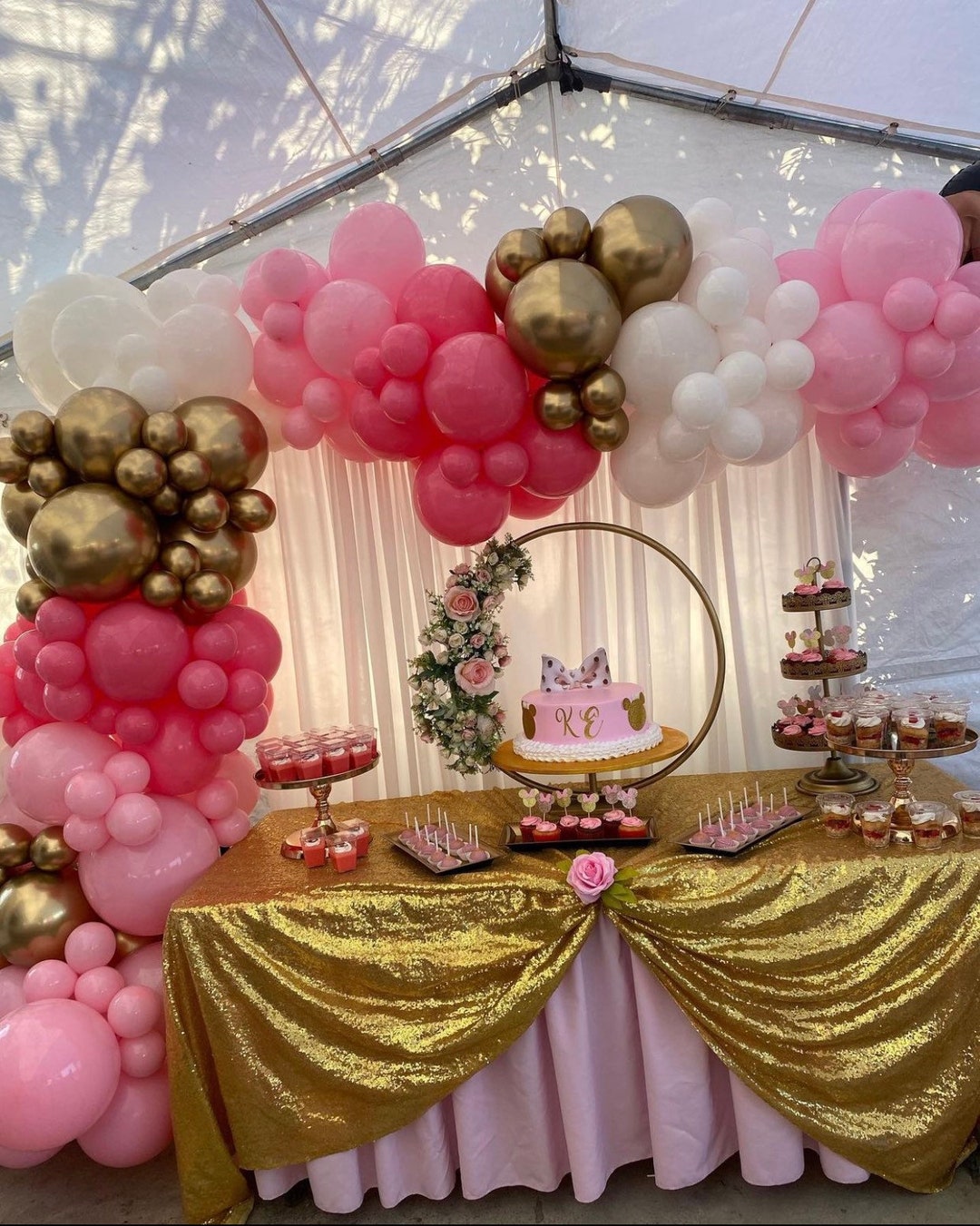 Pink Balloon Arch / Pink Party Decor/ Girl Birthday/ Princess Balloons ...