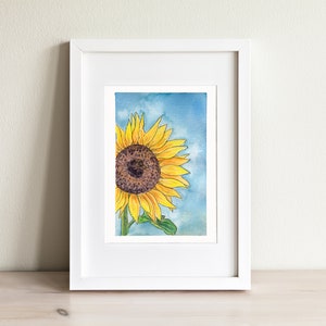 Sunflower - Watercolor Art Print