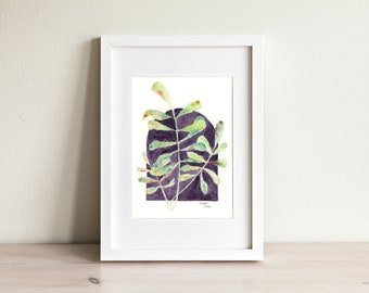 Abstract Botanical - Watercolor Art Print