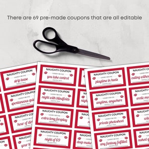 Naughty Coupons Printable Naughty Gifts for Him Sexy - Etsy
