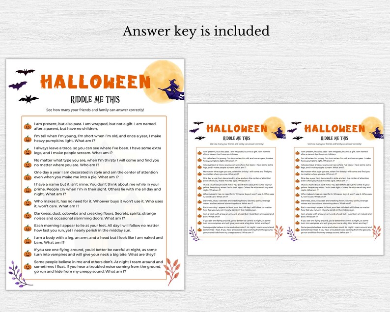 Halloween Game Bundle Printable, Halloween Games, Party Games, Bingo ...