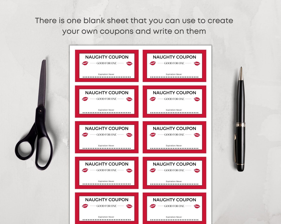 Naughty Coupons Printable Naughty Gifts for Him Sexy - Etsy