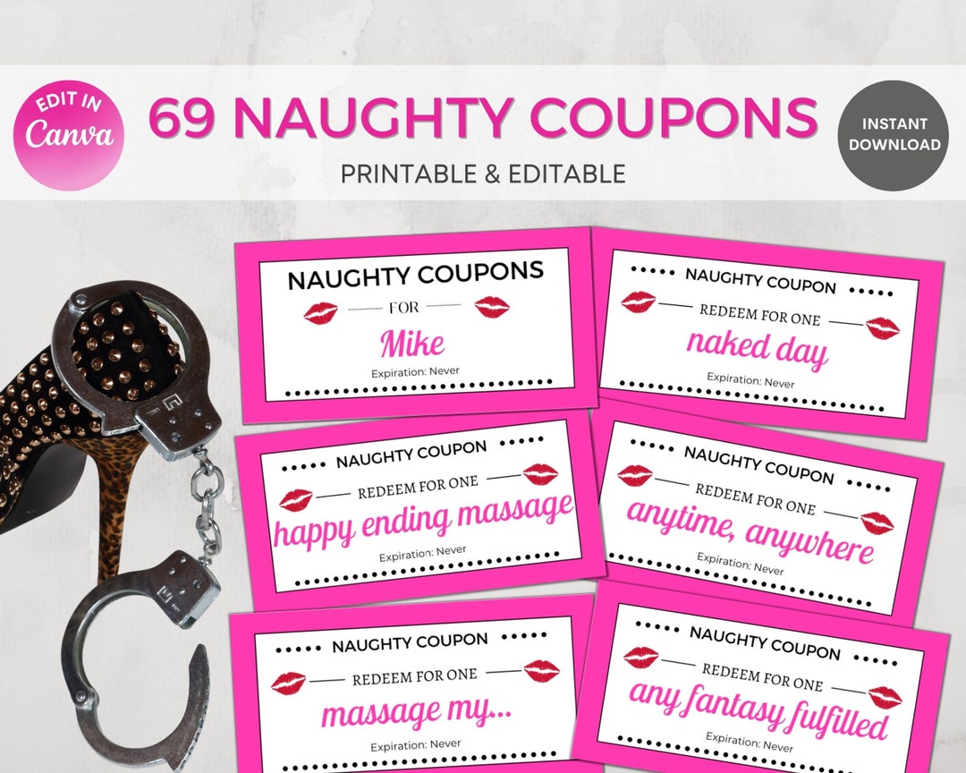 Naughty Coupons Printable, Naughty Gifts for Him, Sexy Coupons, Gift ...