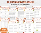 Thanksgiving Game Bundle Printable, Friendsgiving Games, Thanksgiving Printable Party Games, Thanksgiving Trivia, Thanksgiving Fun Games