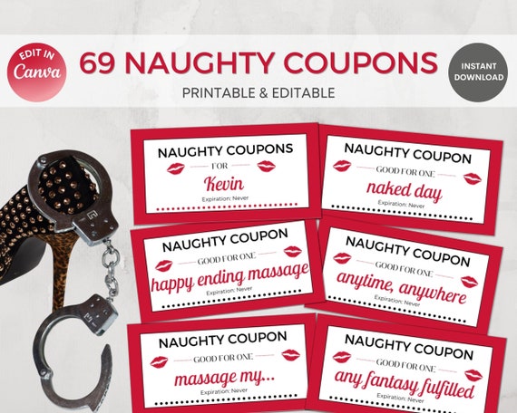 Naughty Coupons Printable Naughty Gifts for Him Sexy - Etsy