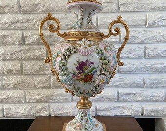 Tiche Italian rare porcelain vase/urn