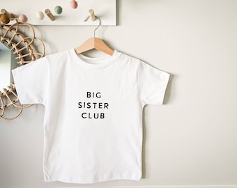 Camiseta del Club de Hermanas Mayores / Top del Club de Hermanas Mayores / Anuncio de Embarazo / Anuncio de Hermana Mayor