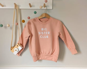 Sibling Jumper| Big Sister Club Jumper | Big Sister Club Sweatshirt | Pregnancy Announcement | Big Sister Announcement |
