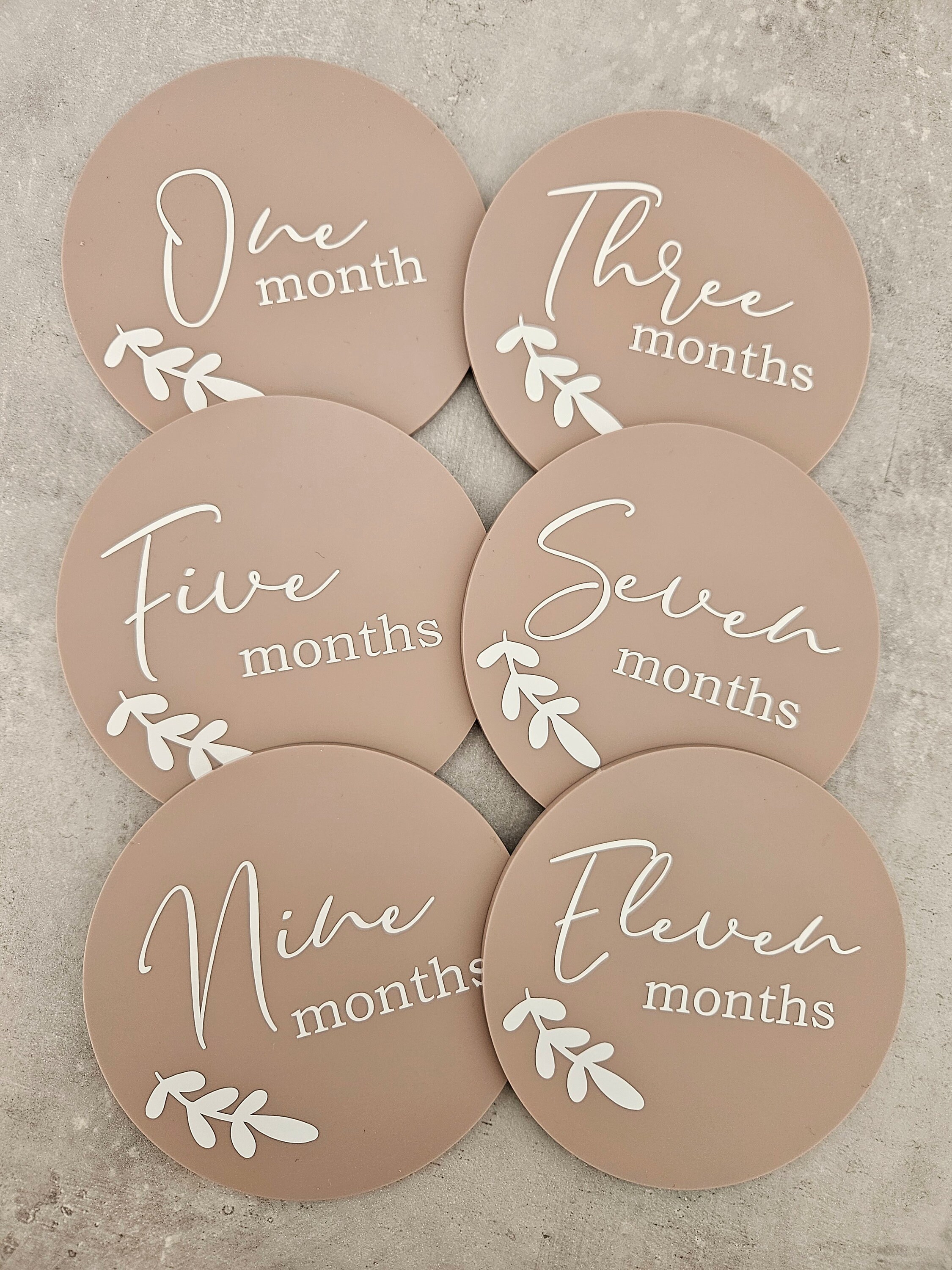 Baby Milestone Acrylic Discs | 12 Months |milestone Age Cards | Baby ...