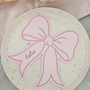 Bow Table Place Names | Party | Wedding | Card and Bow Name Tags | Table Seating Names | Guest Names | Birthday Table Decor | Wedding Decor