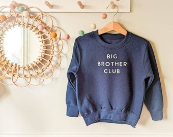 Pull frère et sœur| Pull club Big Brother | Pull club grande soeur | Faire-part de grossesse | Annonce Big Brother |