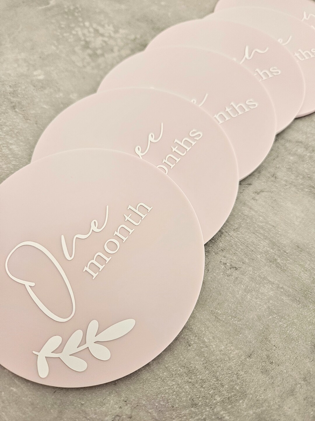 Pastel Acrylic Baby Milestone Discs | Photo Prop, New Baby Gift - Etsy