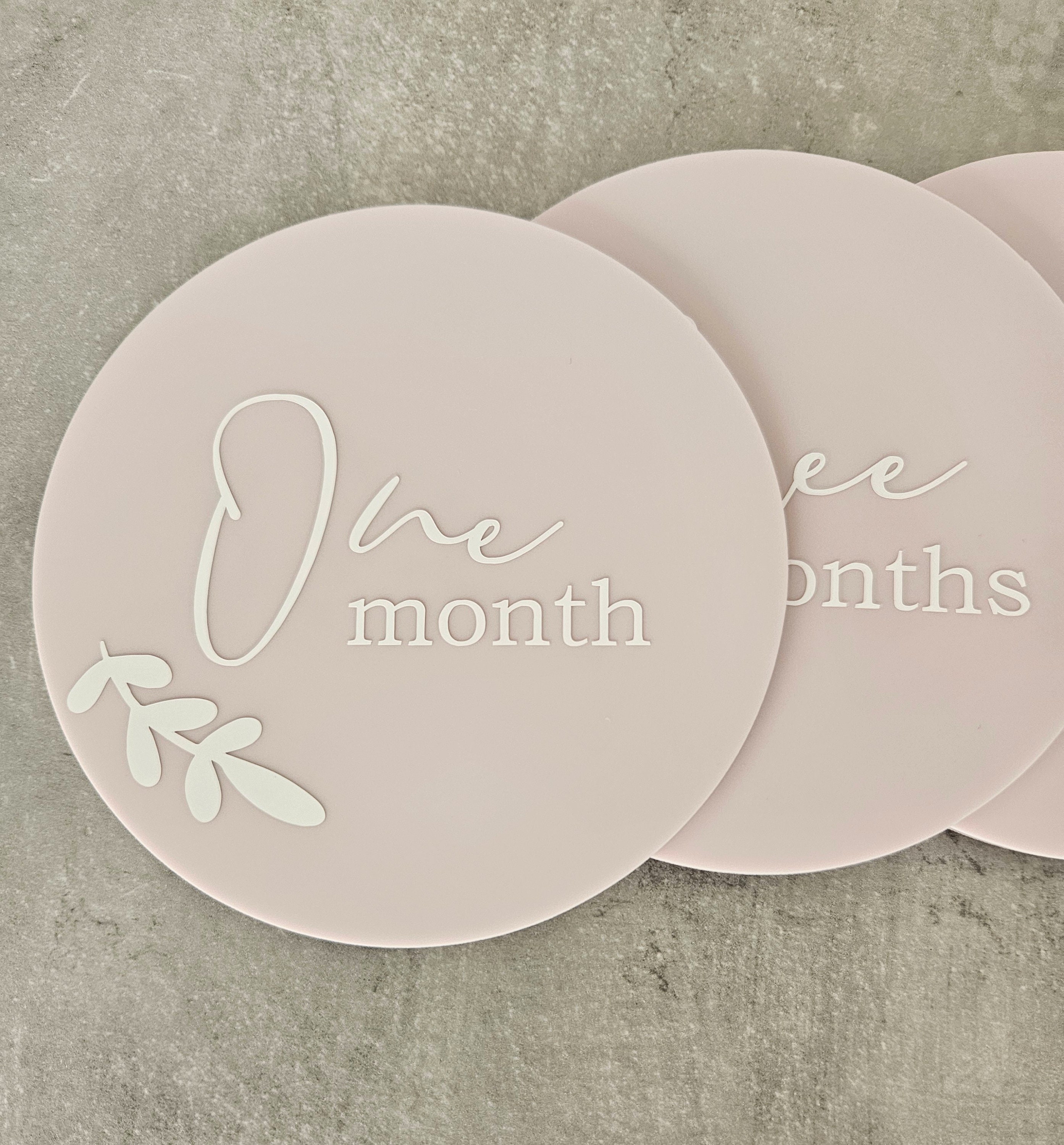 Baby Milestone Acrylic Discs | 12 Months |milestone Age Cards | Baby ...