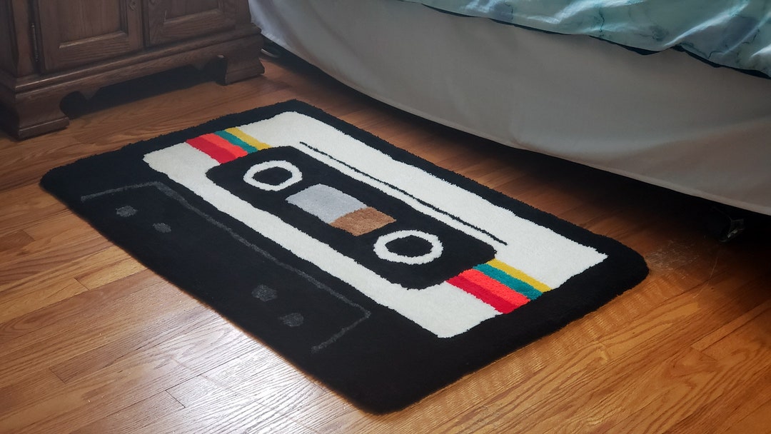 Fuzzy Vintage Cassette Tape Rug - Etsy