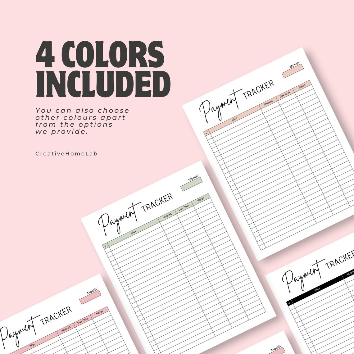 Canva Printable Payment Tracker Monthly Bill Tracker Bill Payment Canva Printable Payment Tracker Monthly Bill Tracker Bill Payment