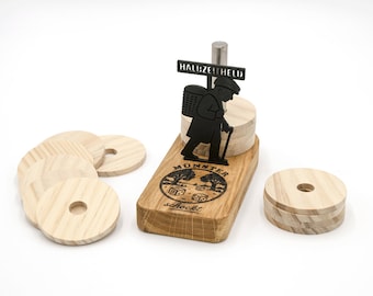 Wooden Shock Cutlery – Schocken, Mäxchen, or Knobeln | Personalized Drinking Game and Party Game | Gift for Friends & Bars