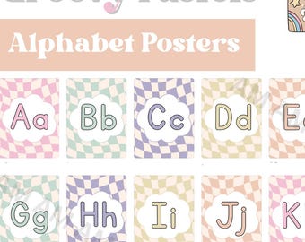 Groovy Pastel Alphabet Posters