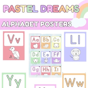 Pastel Classroom Alphabet Posters