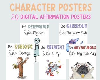 Book Character Affirmation Prints