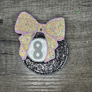 8 Ball With Bow Car Freshener