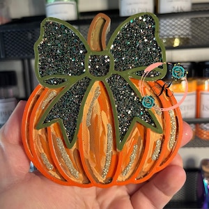 Pumpkin With Bow Car Freshener
