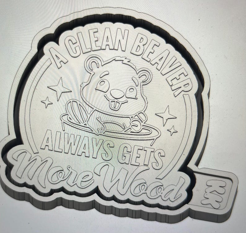 A Clean Beaver Gets More Wood Mold - Etsy