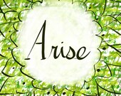 Arise Faith digital art print download Christian Bible worship