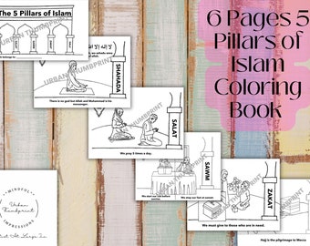 Islamic Girl Coloring Page Ramadan and Eid Activity Book The 5 Pillars of Islam