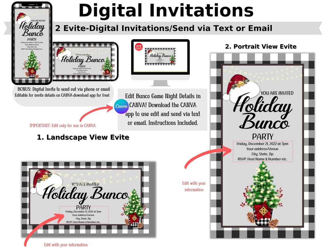 Holiday Bunco Bundle, Christmas Bunco, Holiday Bunco Score Cards, Bunco ...