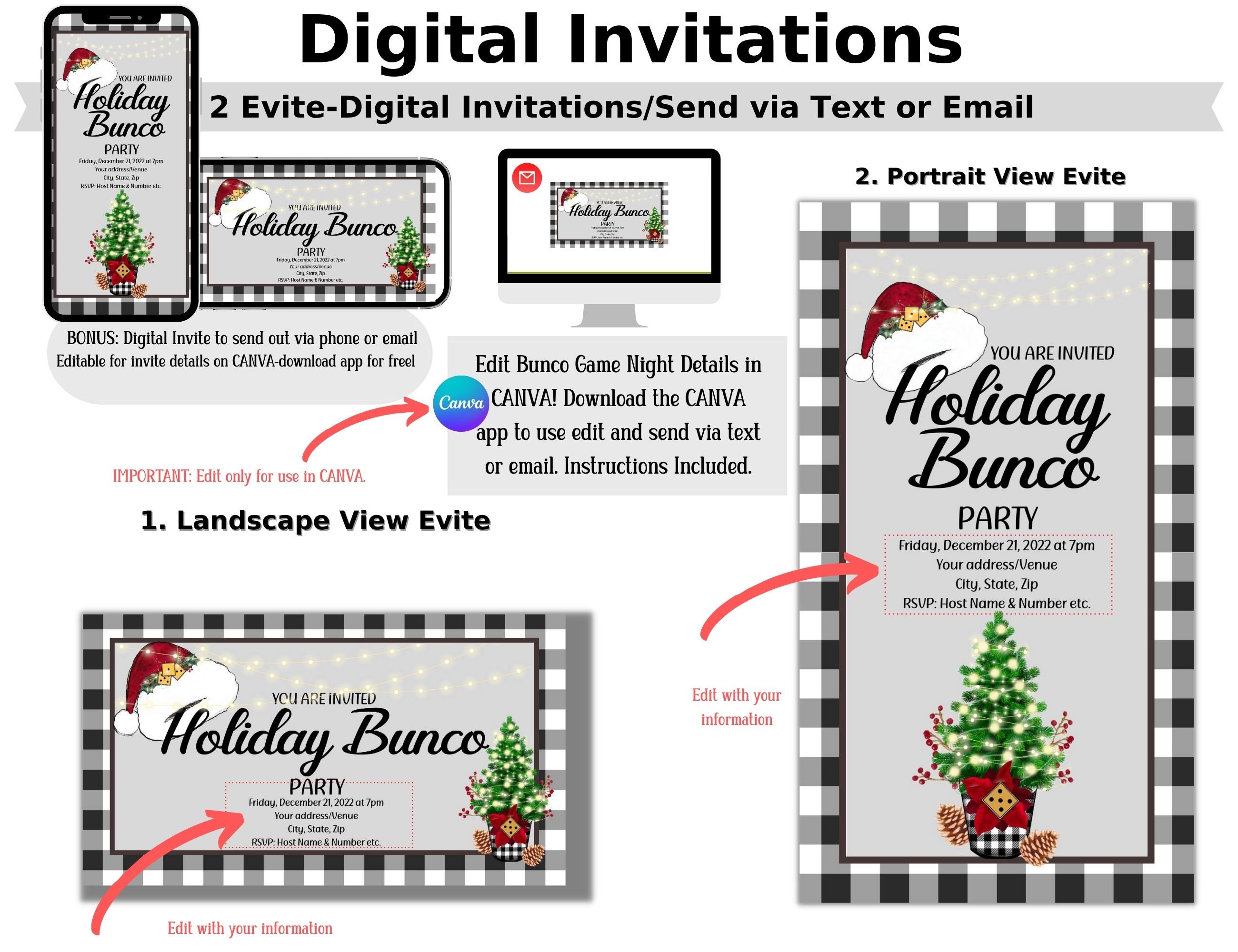 Holiday Bunco Bundle, Christmas Bunco, Holiday Bunco Score Cards, Bunco ...