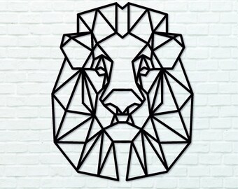 Lion Metal Wall Art | Wildlife Metal Art | Large Metal Art | Metal Wall Decor | Outdoor Wall Art | Lion Wall Art | Outdoor Wall Art