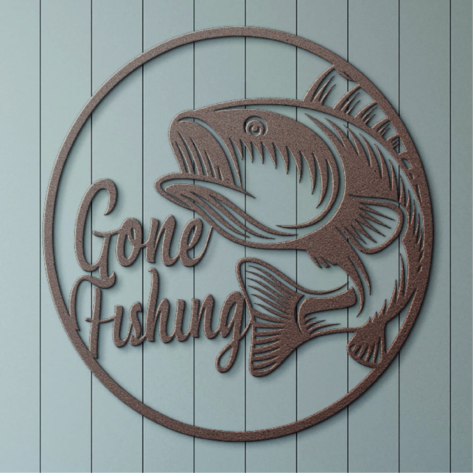 Gone Fishing Fishing Metal Wall Art Fishing Wall Decor Fishing Gift
