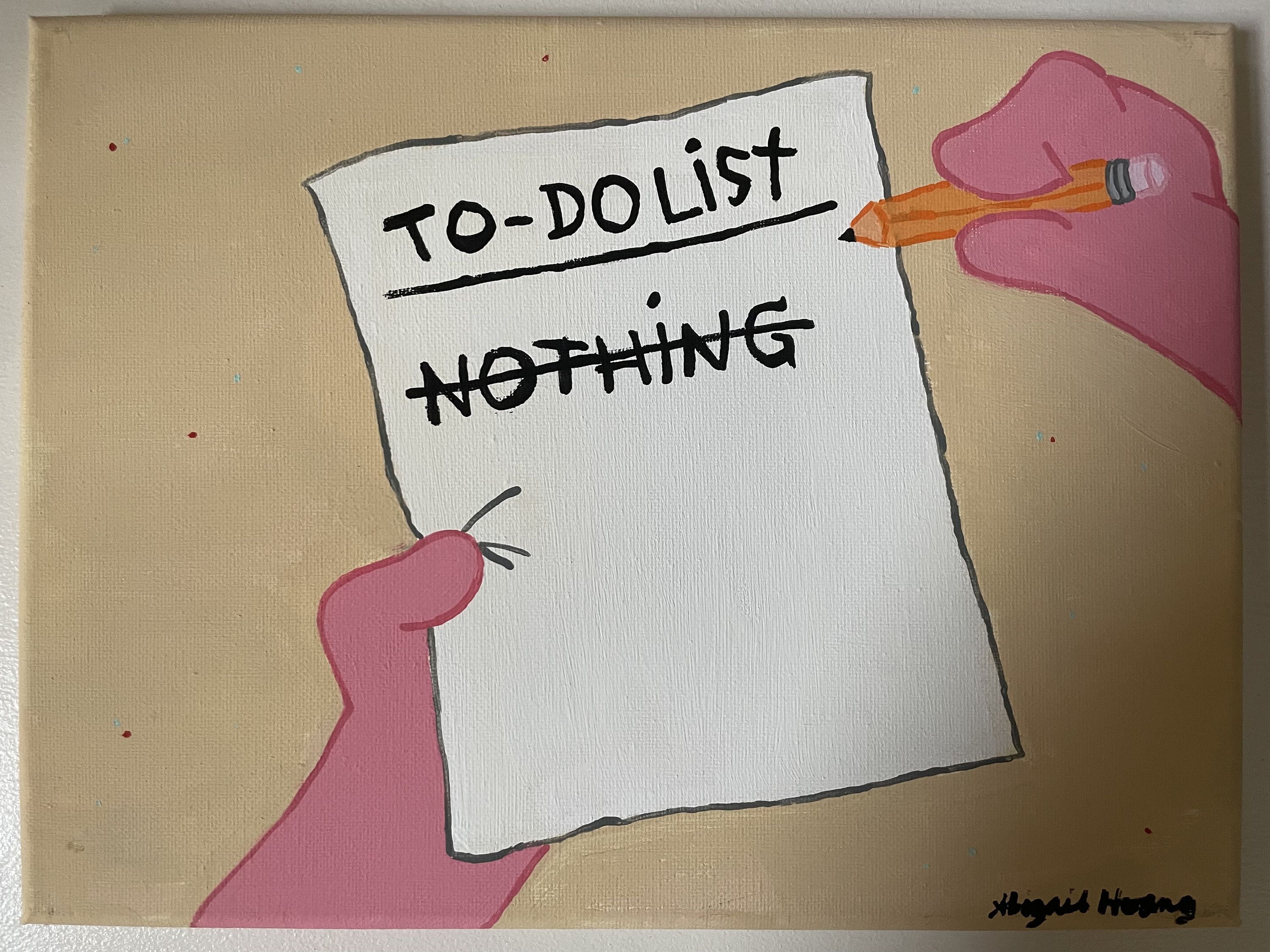 Patricks To-do List: Nothing Spongebob Acrylic Painting - Etsy