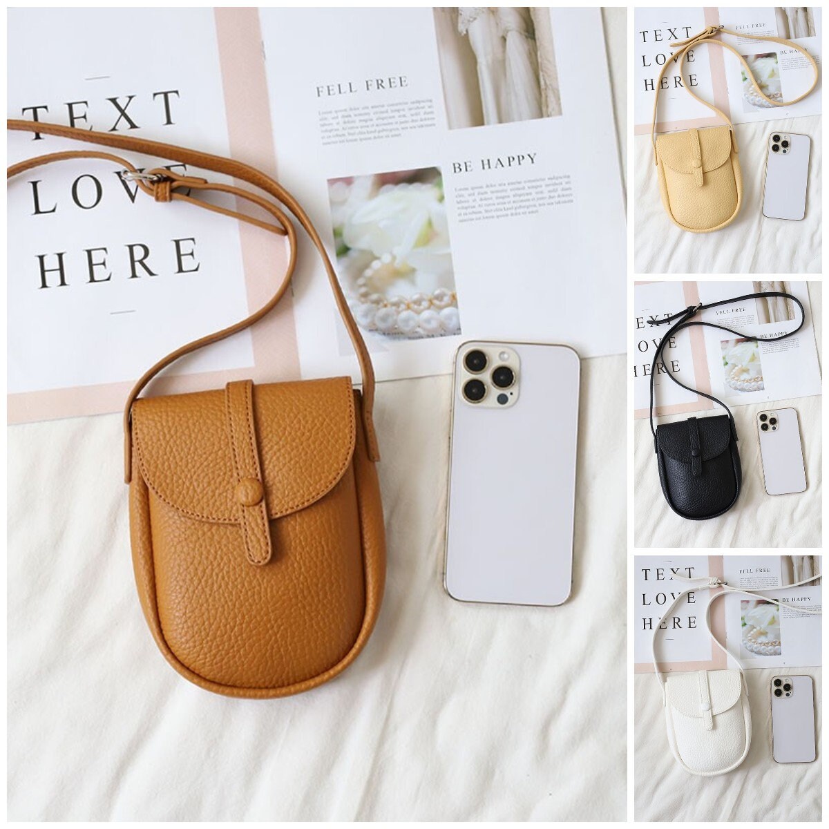 Tan Phone Sling (with Card Slot) • Camel